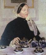 Mary Cassatt lady at the tea table Germany oil painting artist